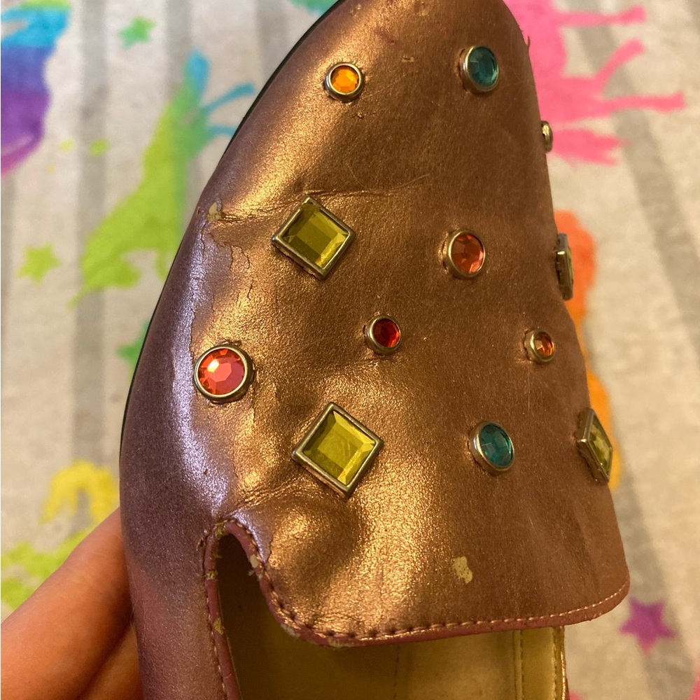 💎 Metallic Bejeweled Katy Perry Loafers, size 8 - Picture 8 of 10